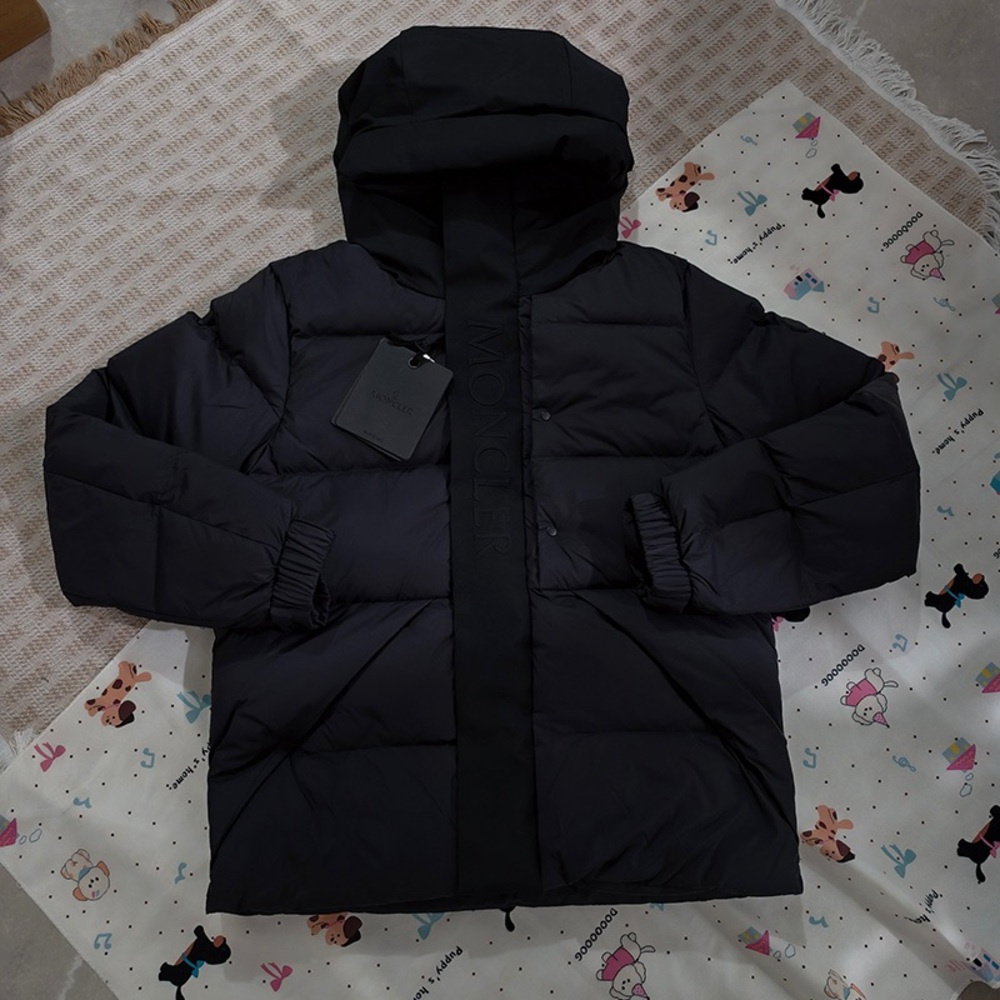Moncler Black Hooded Down Jacket